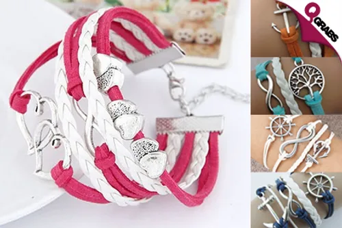 From QR25, Add Some Sass with a Stylish Charm Bracelet - Choose from 5 Colorful Designs! (Up to QR245 Value)